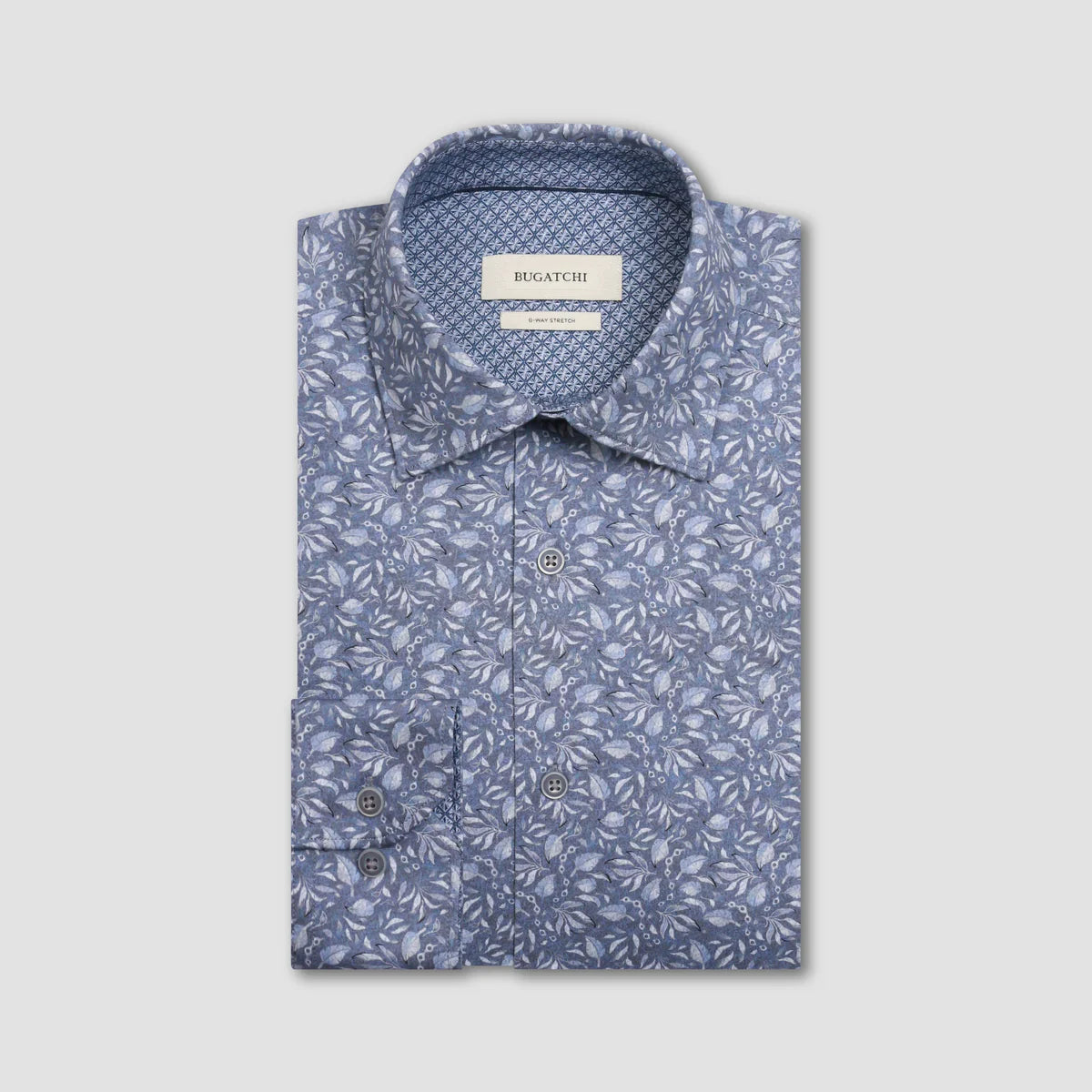 Jimmy Double Sided Geometric Leaf Print OoohCotton Shirt