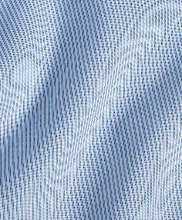 Blue and White Fine Stripe Dress Shirt