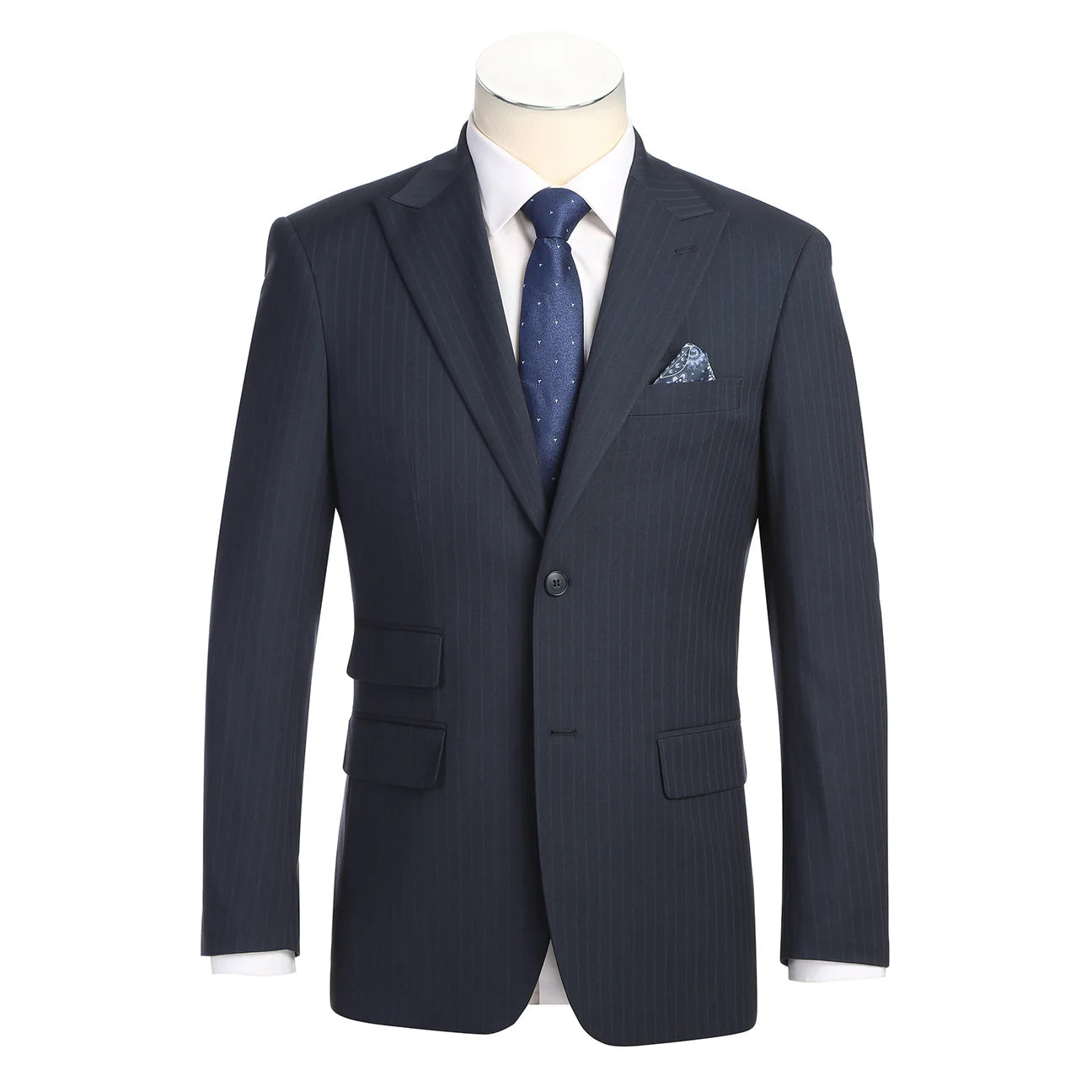 Slim Fit Pinstripe Peak Lapel