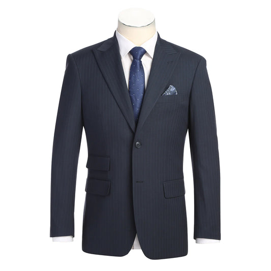 Slim Fit Pinstripe Peak Lapel