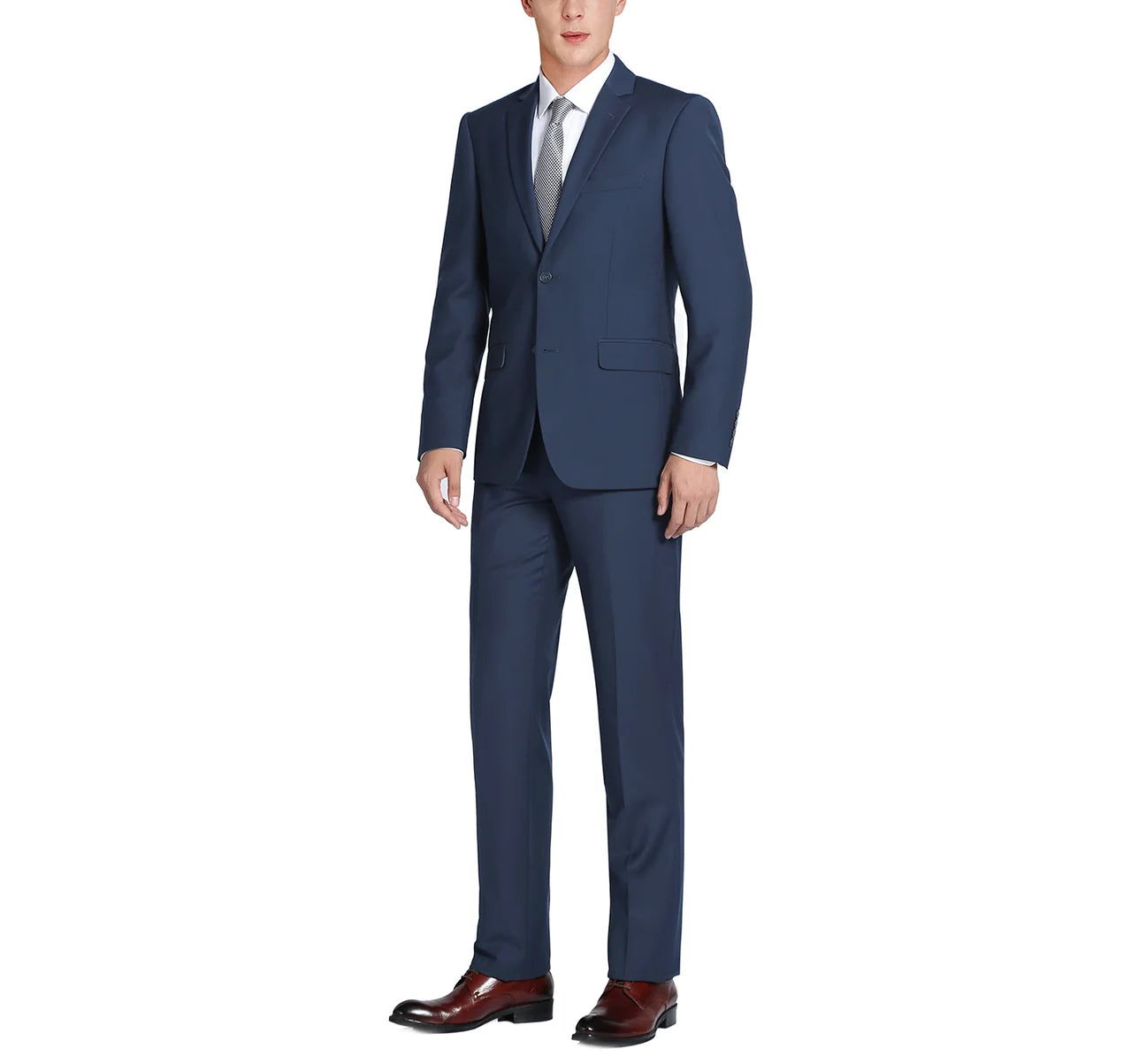 700 Signature Navy Slim Suit No Vest