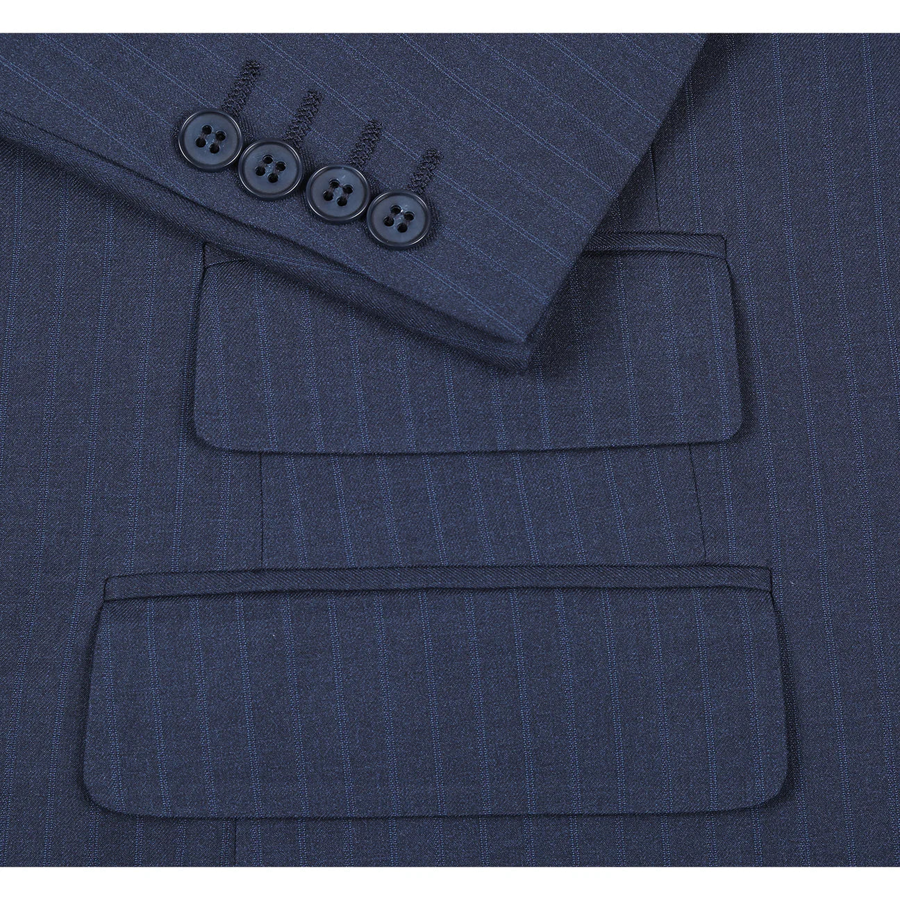 Slim Fit Pinstripe Peak Lapel