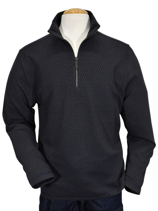 Jacquard Zip Mock