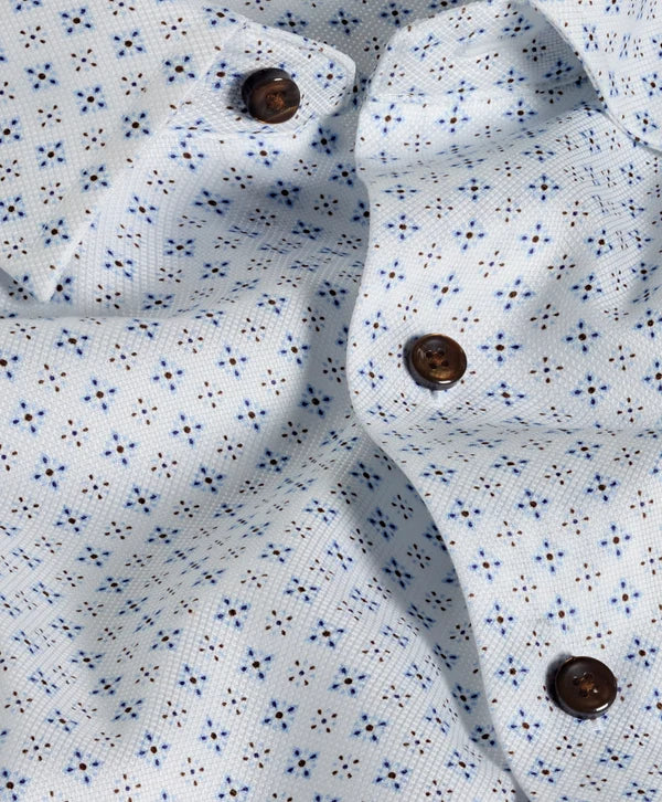 Hidden Button White and Chocolate