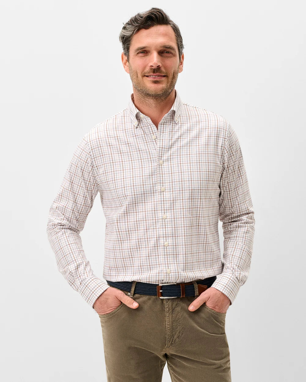 Everyday Performance Button Down Shirt - Sandlewood