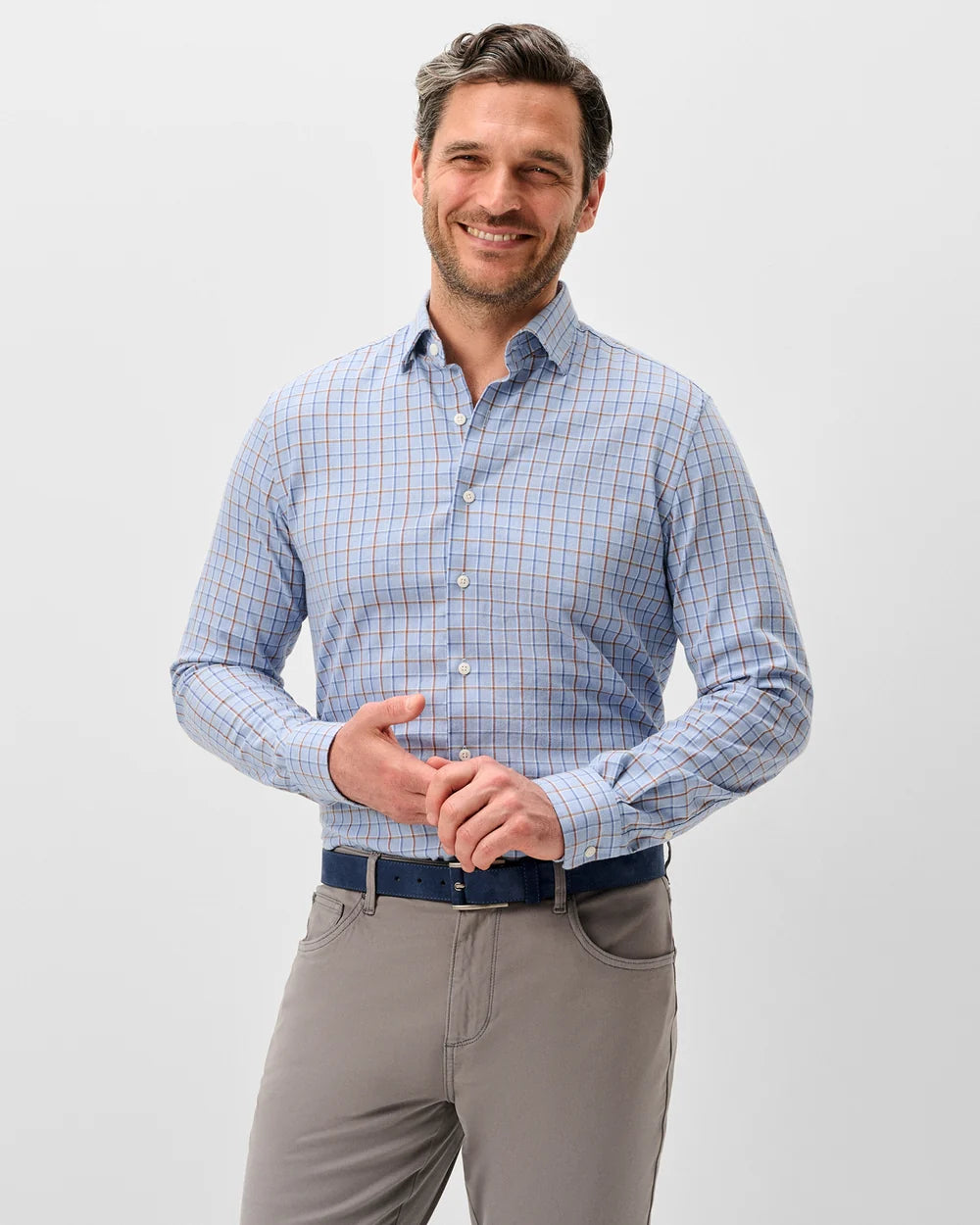 Chestnut Pane Long Sleeve Woven