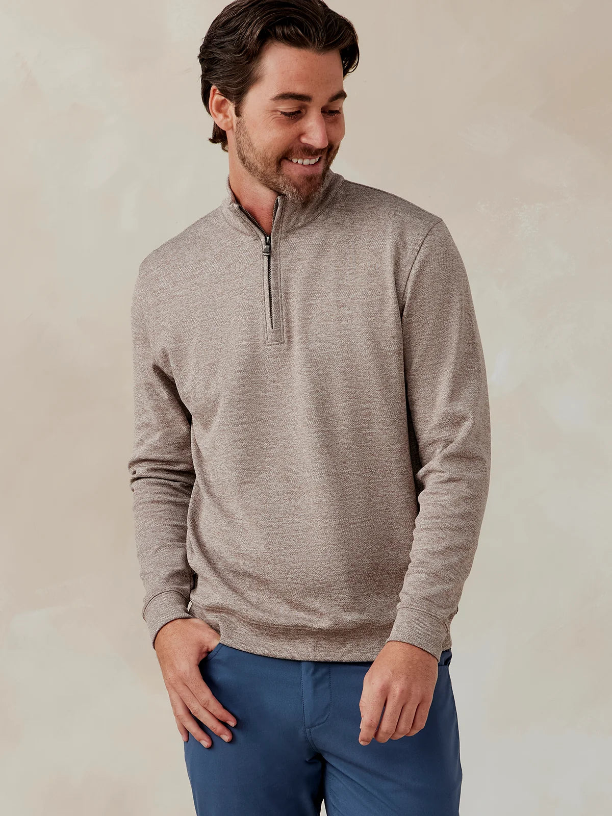 Crest Jacquard Quarter Zip