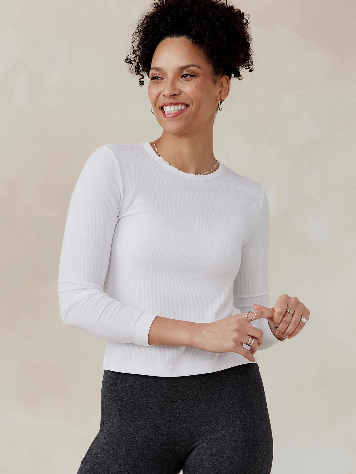 Microlux Rib Long Sleeve T