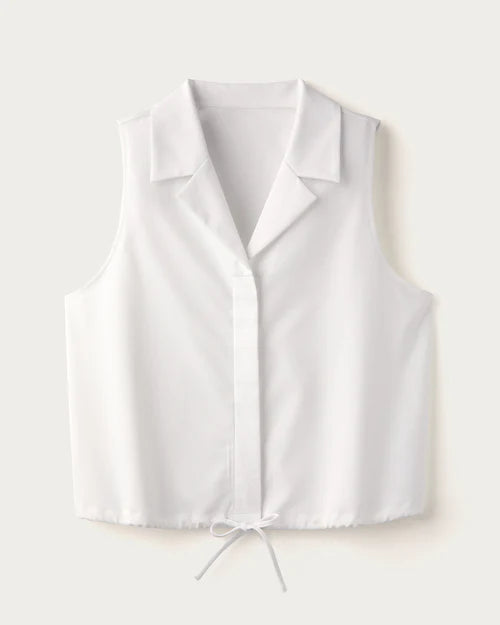 Mirage Sleeveless Notch Blouse