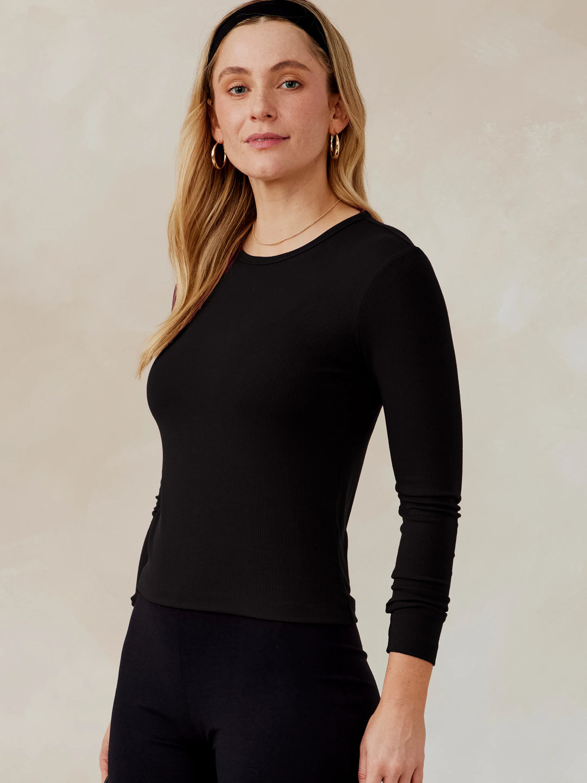 Microlux Rib Long Sleeve T