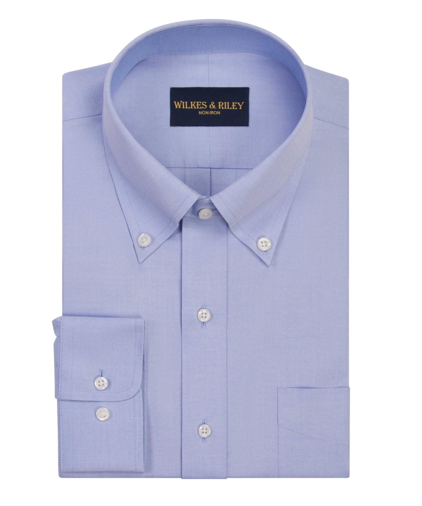 Blue Solid PPO Button Down