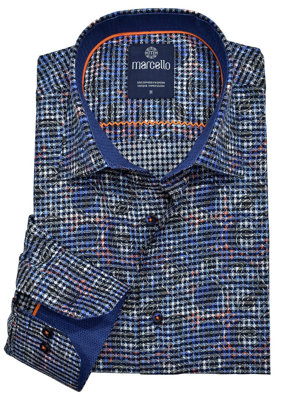 Roll Blue Medallion Long Sleeve Woven