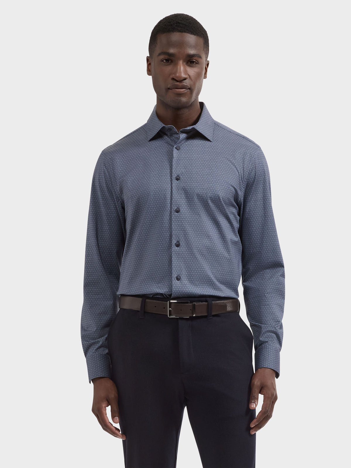 James Oooh Cotton Navy Long Sleeve